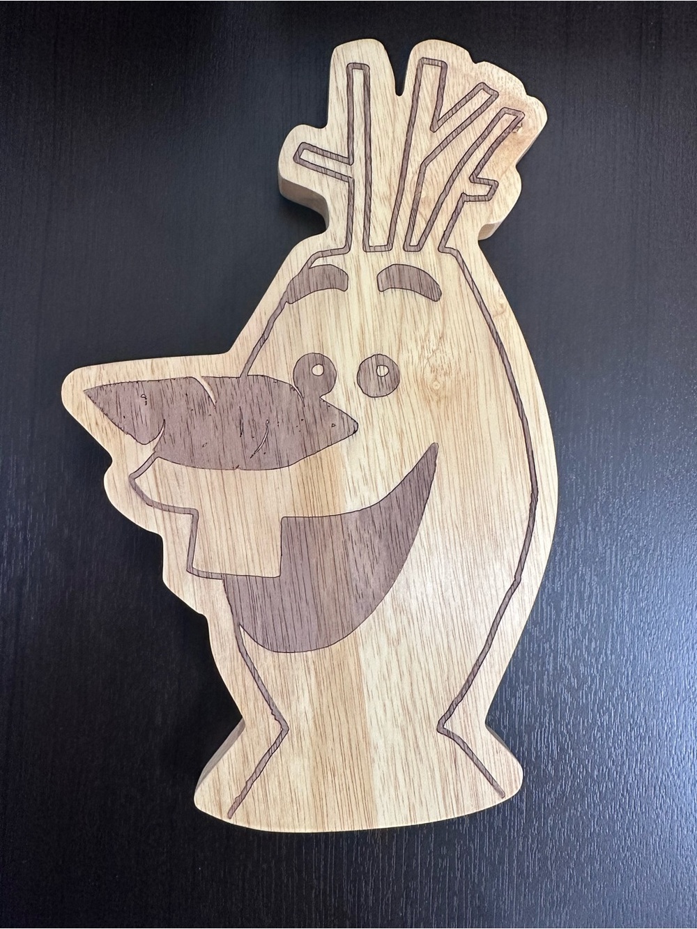 Disney Frozen II Olaf Shaped Wooden Serving Tray - Natural Wood